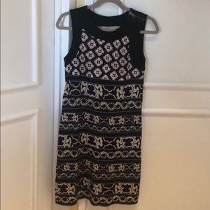 Dvf shift silk dress beautiful pattern size 2